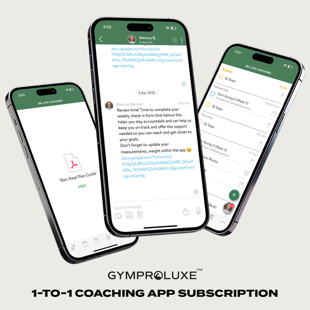Gymproluxe 1-1 Live Coaching